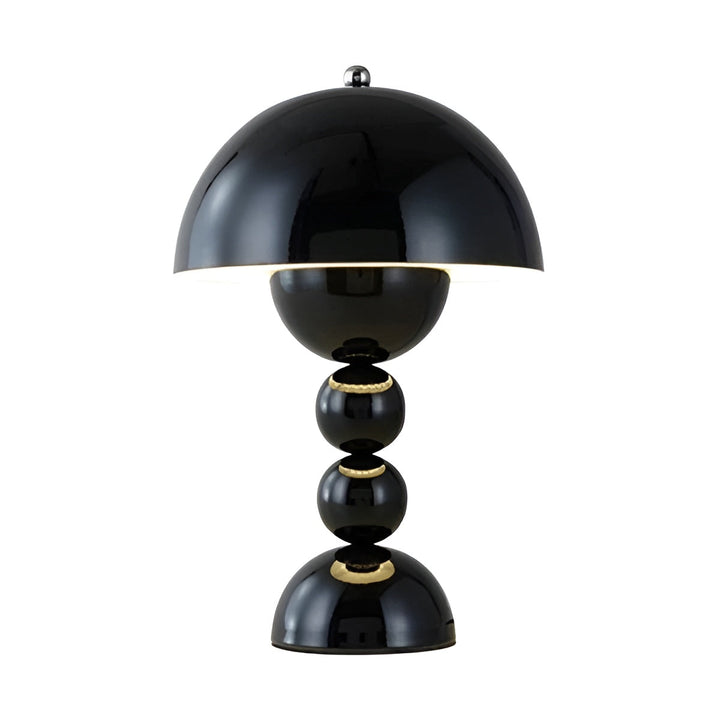 Elegante Tischlampe im skandinavischen Stil mit dimmbarem LED-Licht und weißen Akzenten, inspiriert von Blumen.