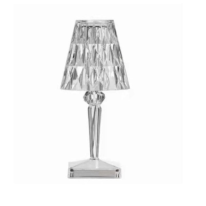 "Elegante, wiederaufladbare LED-Tischlampe mit funkelndem Diamantdesign und vielseitigen Lichtoptionen."