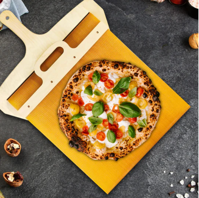 Eleganter Birkenholz Pizzaschieber, italienisches Design, perfekt zum Schieben und Heben von Pizzas, hochwertige Verarbeitung
