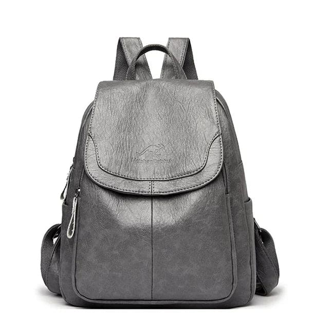 Eleganter Damenrucksack in Beige mit verstellbaren Trägern und Sicherheitsmerkmalen, ideal für Alltag und Reisen.