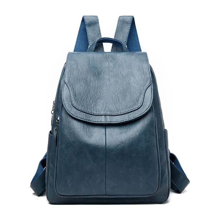 Eleganter Damenrucksack in Beige mit verstellbaren Trägern und Sicherheitsmerkmalen, ideal für Alltag und Reisen.