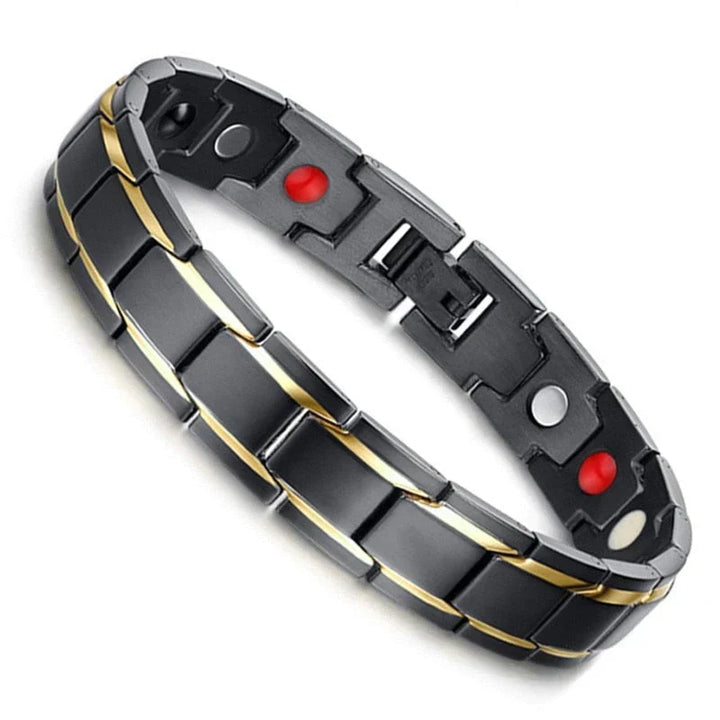 Elegantes magnetisches Gesundheitsarmband, silbern, fördert Wohlbefinden, mit Neodym-Magneten, passt zu jedem Outfit.