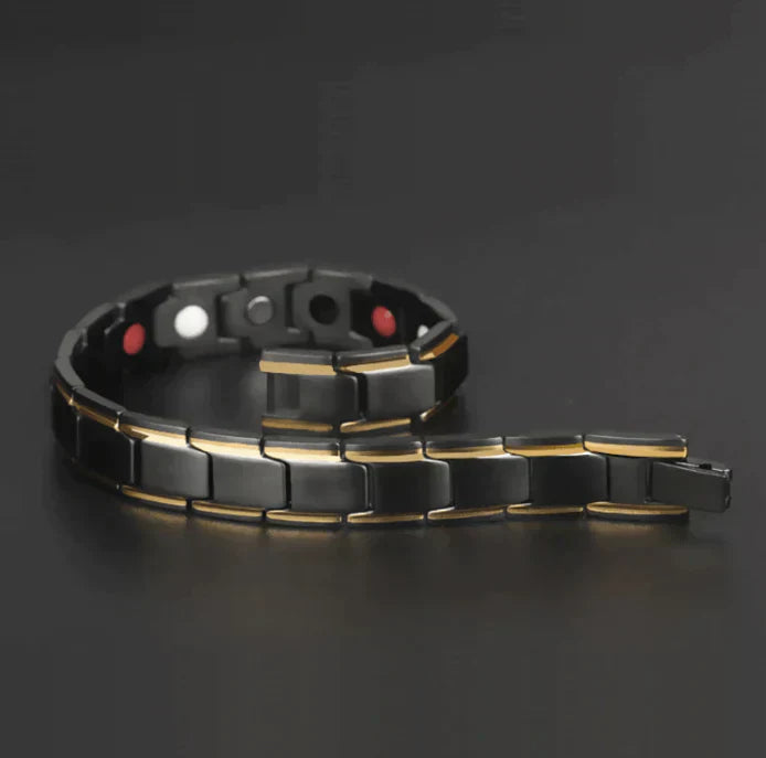 Elegantes magnetisches Gesundheitsarmband, silbern, fördert Wohlbefinden, mit Neodym-Magneten, passt zu jedem Outfit.