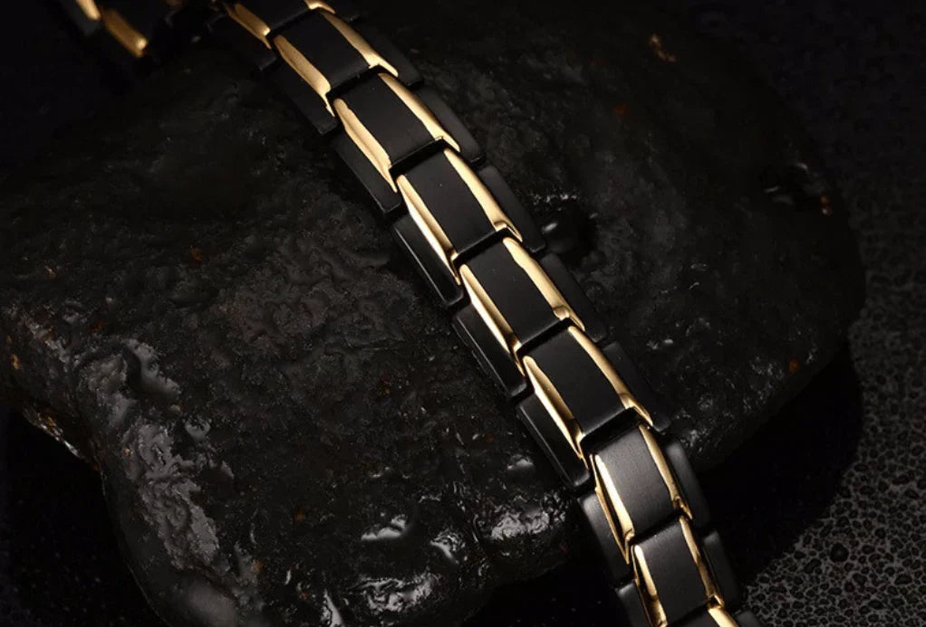 Elegantes magnetisches Gesundheitsarmband, silbern, fördert Wohlbefinden, mit Neodym-Magneten, passt zu jedem Outfit.