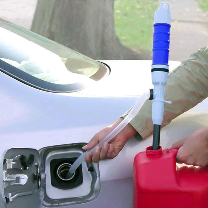 Elektrische Flüssigkeitstransferpumpe, tragbar und effizient, blau-rot, perfekt für sauberen Benzin- und Wassertransfer