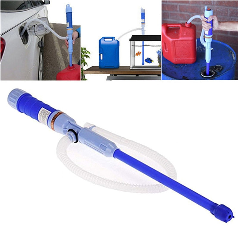 Elektrische Flüssigkeitstransferpumpe, tragbar und effizient, blau-rot, perfekt für sauberen Benzin- und Wassertransfer
