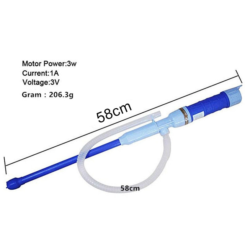 Elektrische Flüssigkeitstransferpumpe, tragbar und effizient, blau-rot, perfekt für sauberen Benzin- und Wassertransfer