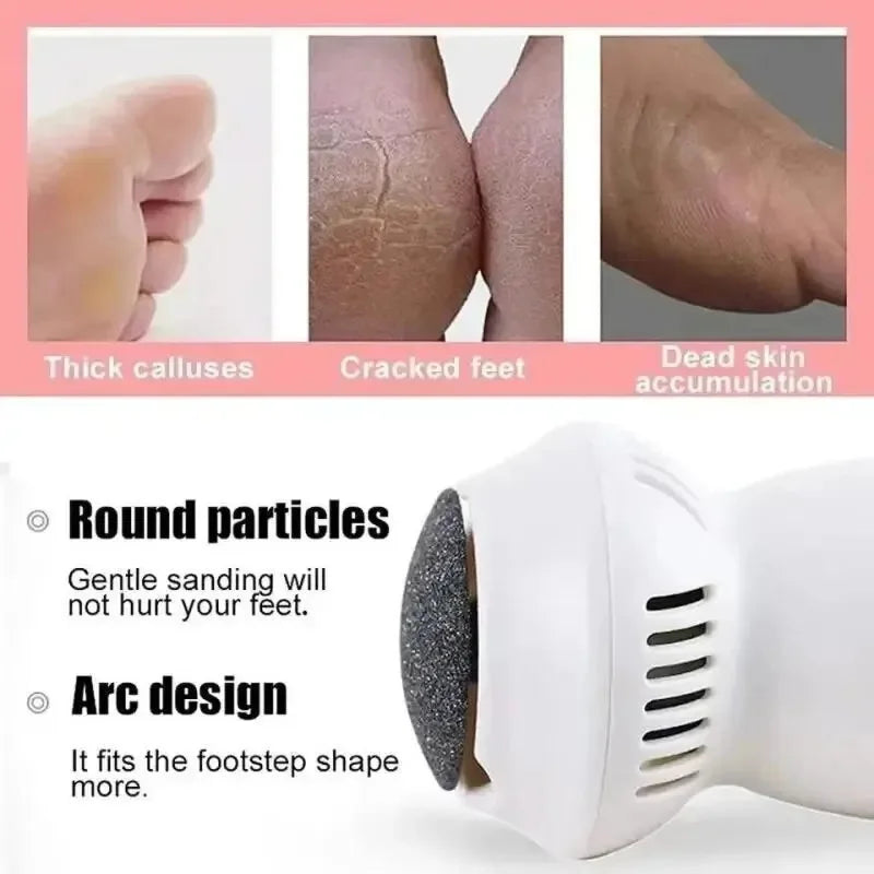 "Elektrischer Hornhautentferner für Fußpflege, ergonomisches Design, wiederaufladbar, seitliche Ansicht, Beauty & Wohlbefinde