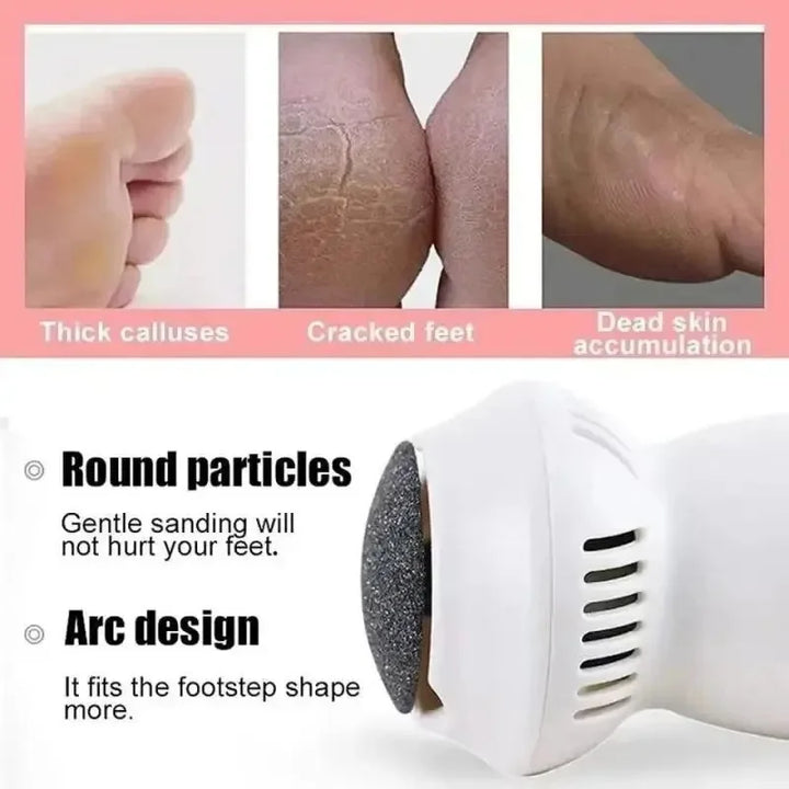 "Elektrischer Hornhautentferner für Fußpflege, ergonomisches Design, wiederaufladbar, seitliche Ansicht, Beauty & Wohlbefinde