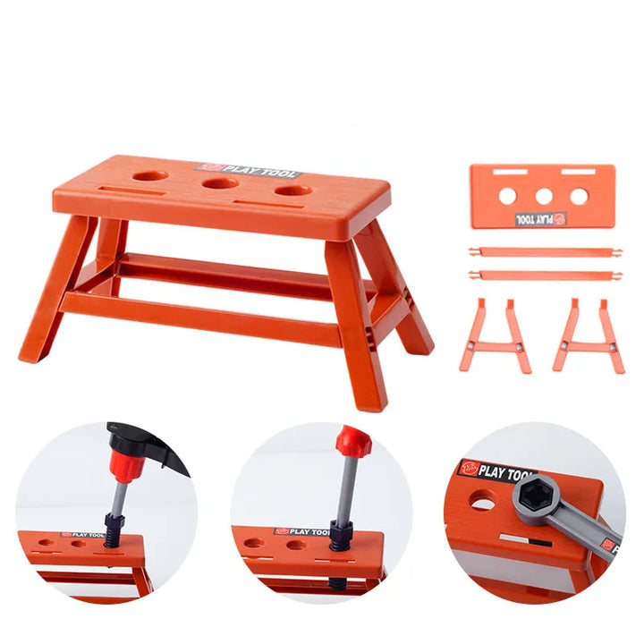Elektrisches Werkzeugset für Kinder, 39 Teile, mit bunter Bohrmaschine, Hammer und Schraubenzieher. Perfekt für kleine Baumei