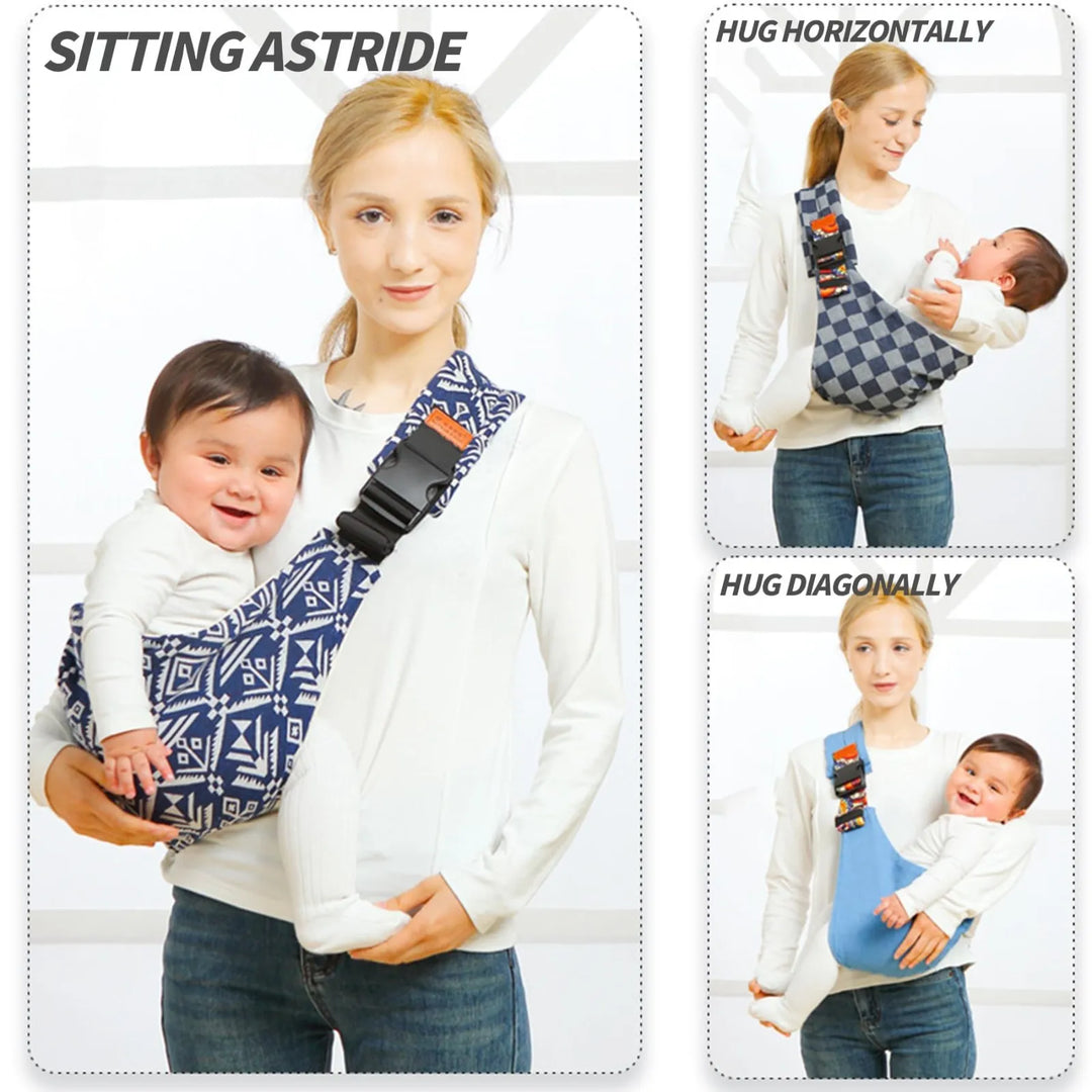 Ergonomische, anpassbare Babytrage mit verstellbaren Schnallen, in modernem Design für komfortables und sicheres Tragen.