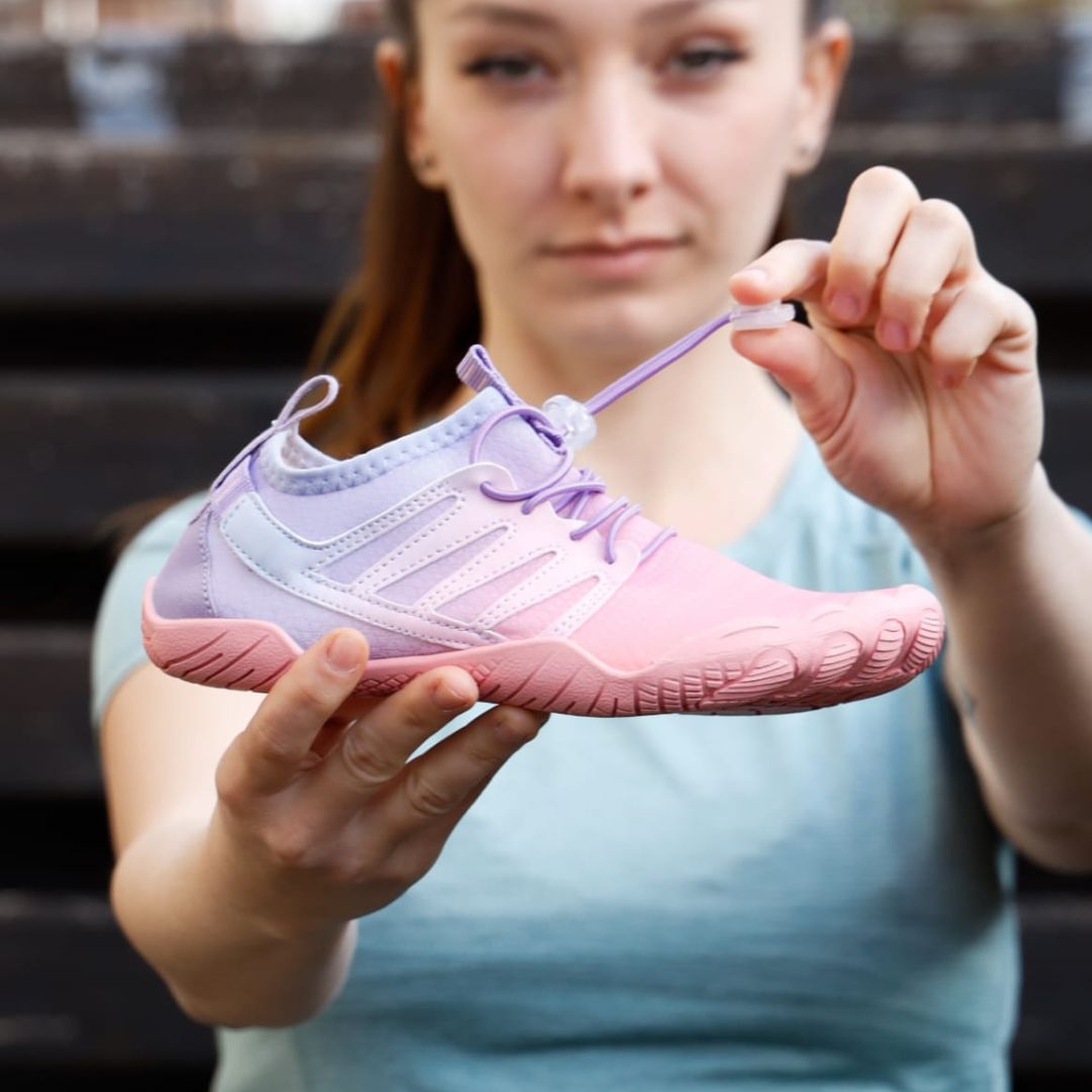 "Ergonomische Barfußschuhe, ultraleicht, flexibel, wasserdicht mit rutschfester Sohle in grauer Farbe"