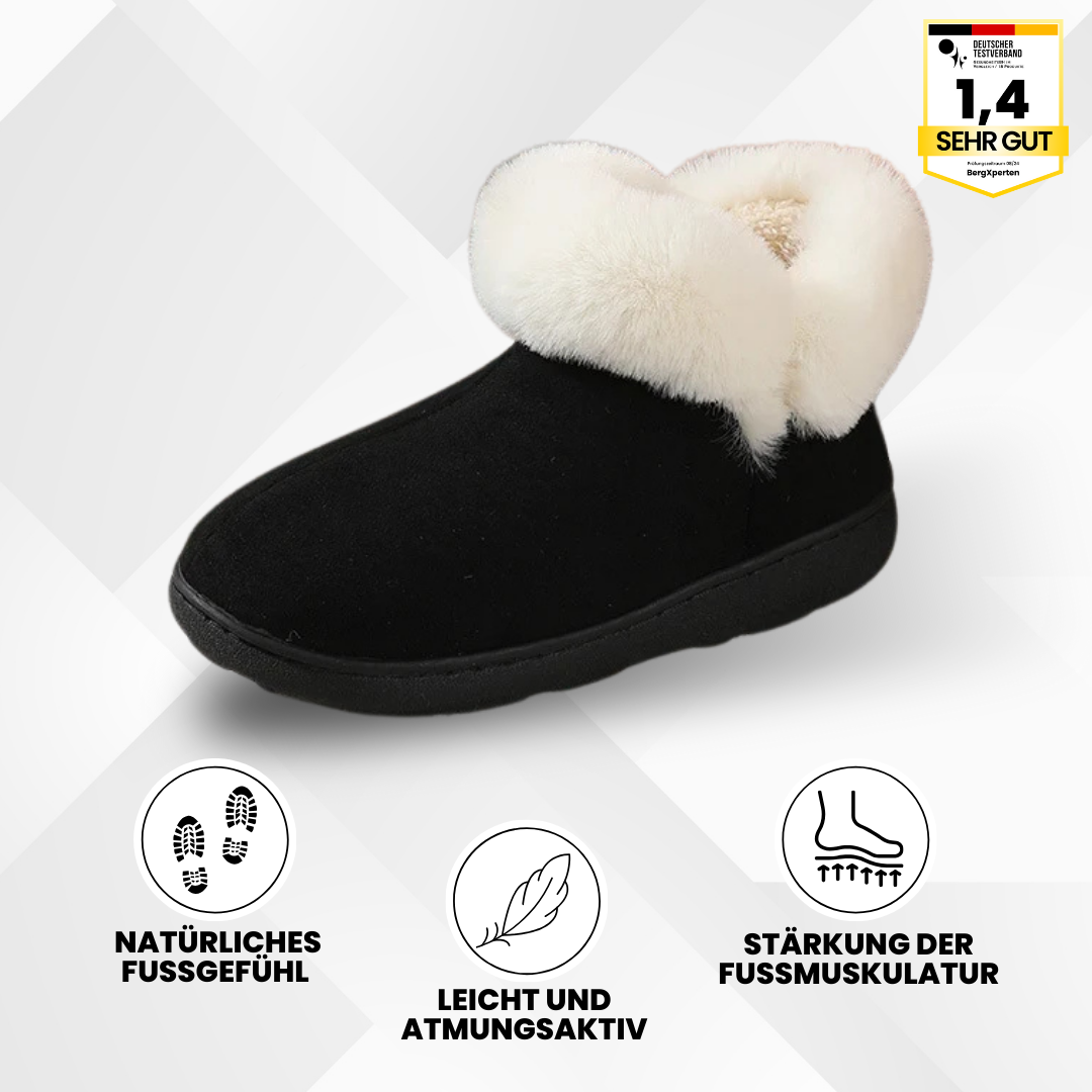 "Ergonomische Damenschuhe für Komfort, schwarz mit atmungsaktiven Einsätzen, fördert Fußgesundheit und gute Haltung."