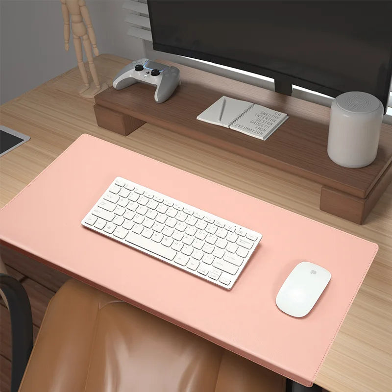 "Ergonomische PU-Leder-Schreibtischmatte, anti-rutsch, elegant, in Mehrfarben erhältlich, für Büro und Gaming."
