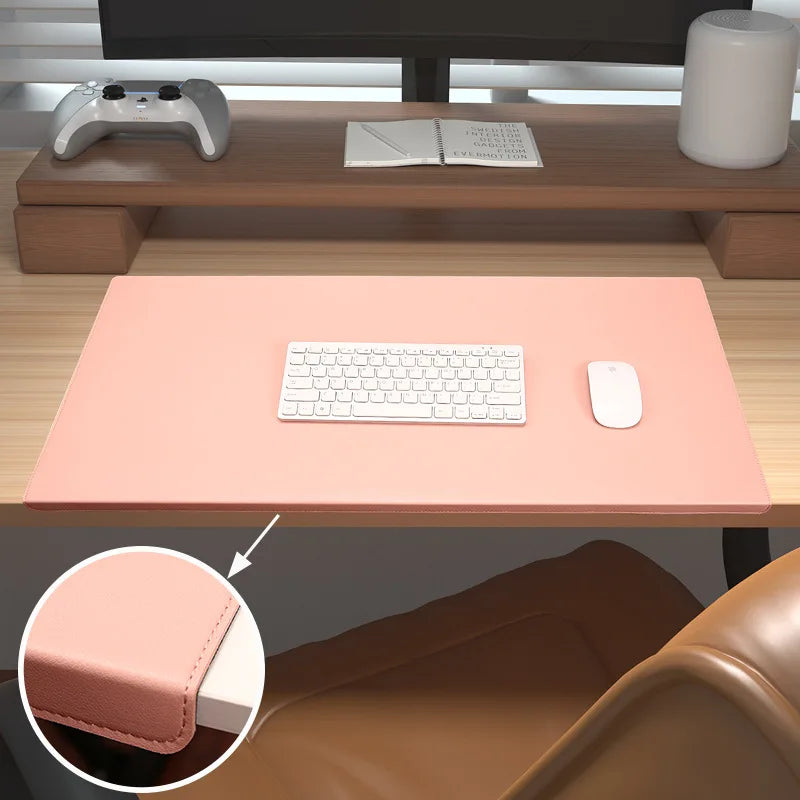 "Ergonomische PU-Leder-Schreibtischmatte, anti-rutsch, elegant, in Mehrfarben erhältlich, für Büro und Gaming."