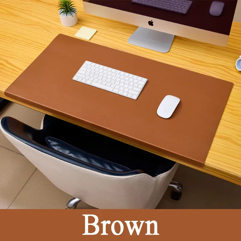 "Ergonomische PU-Leder-Schreibtischmatte, anti-rutsch, elegant, in Mehrfarben erhältlich, für Büro und Gaming."