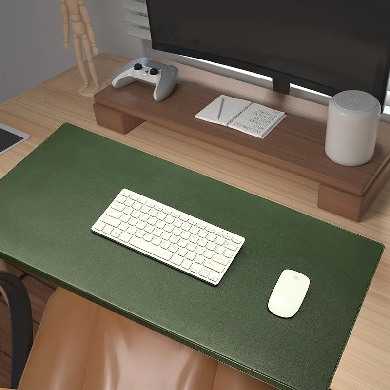 "Ergonomische PU-Leder-Schreibtischmatte, anti-rutsch, elegant, in Mehrfarben erhältlich, für Büro und Gaming."