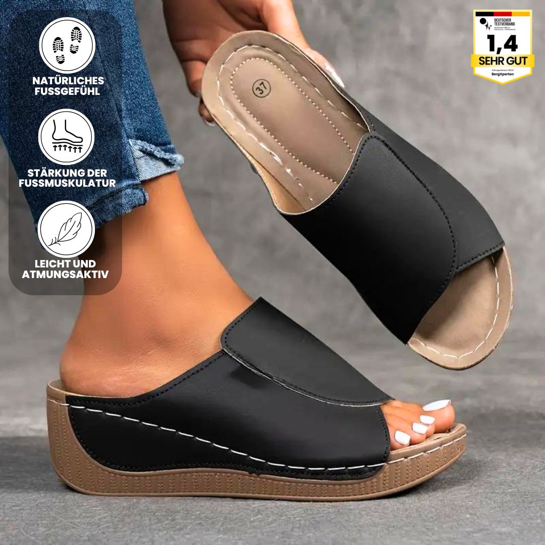 Ergonomische, rutschfeste Sandalen in beige, die Komfort und Stil vereinen, ideal für jede Fußform und jeden Anlass.