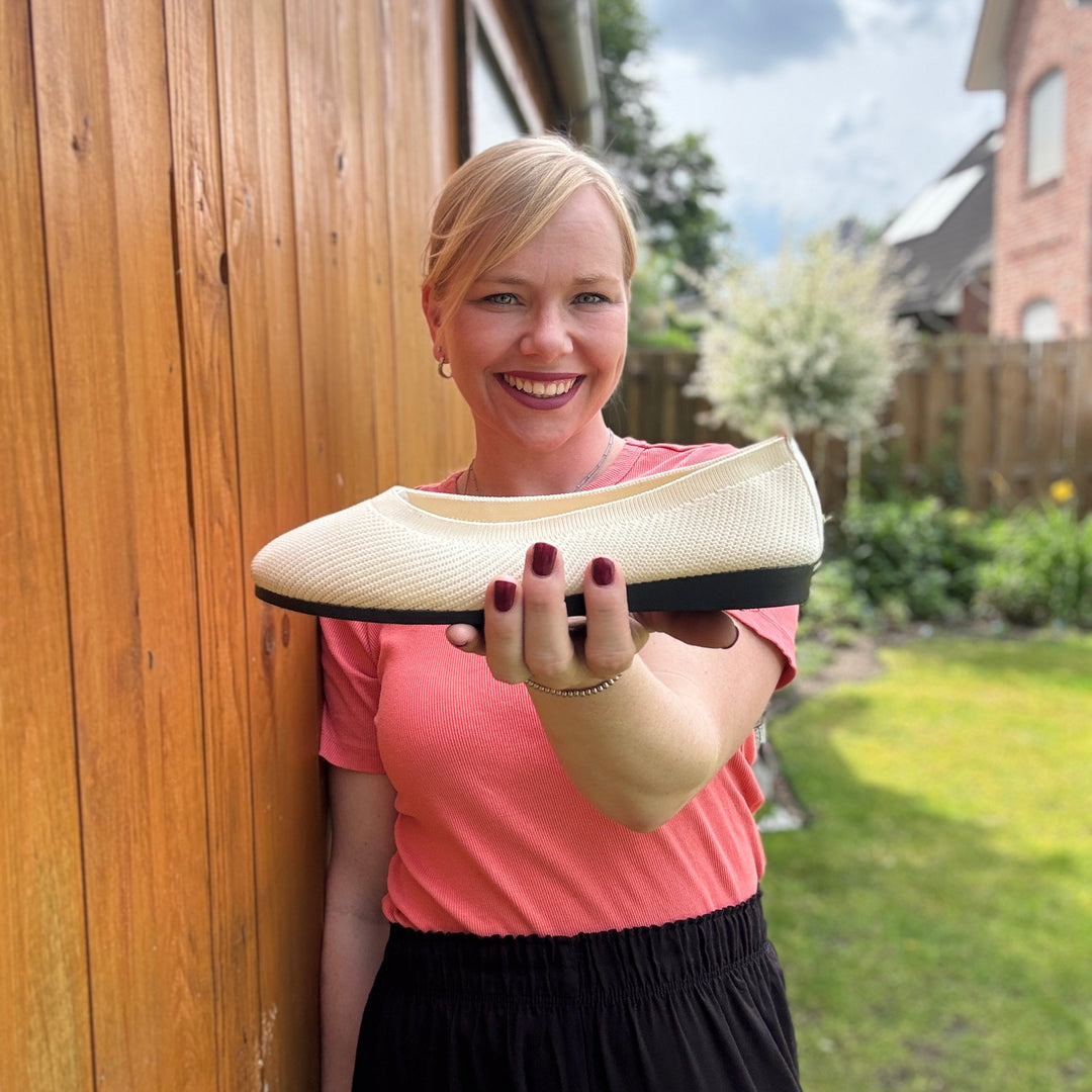 "Ergonomische rutschsichere Ballerinas mit eleganter Optik, EVA-Material und rutschfester Sohle für optimalen Komfort."