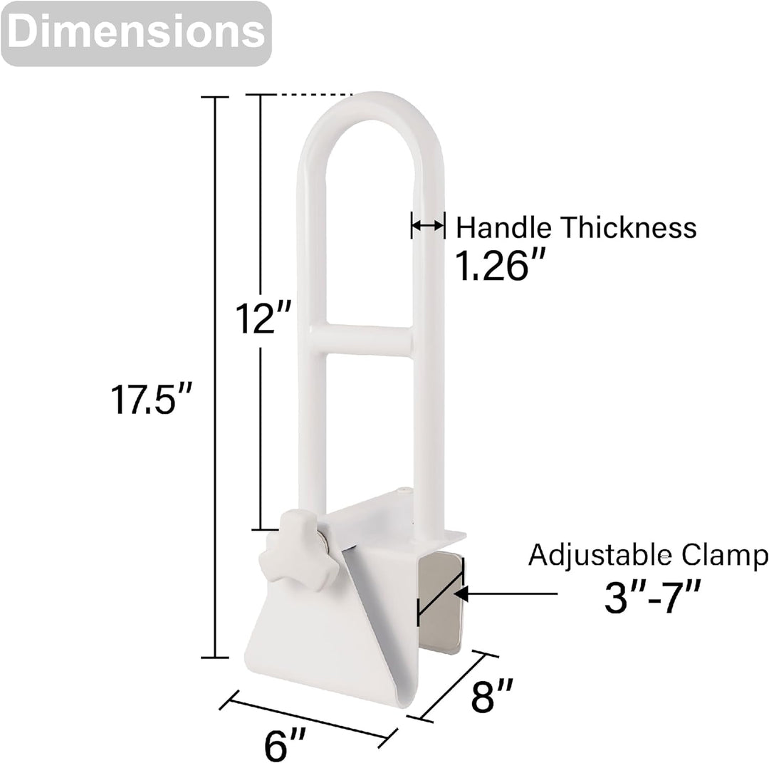 Ergonomischer Badewannenhaltegriff für Senioren, bietet sicheren Halt und Komfort, einfach installierbar und rutschfest.
