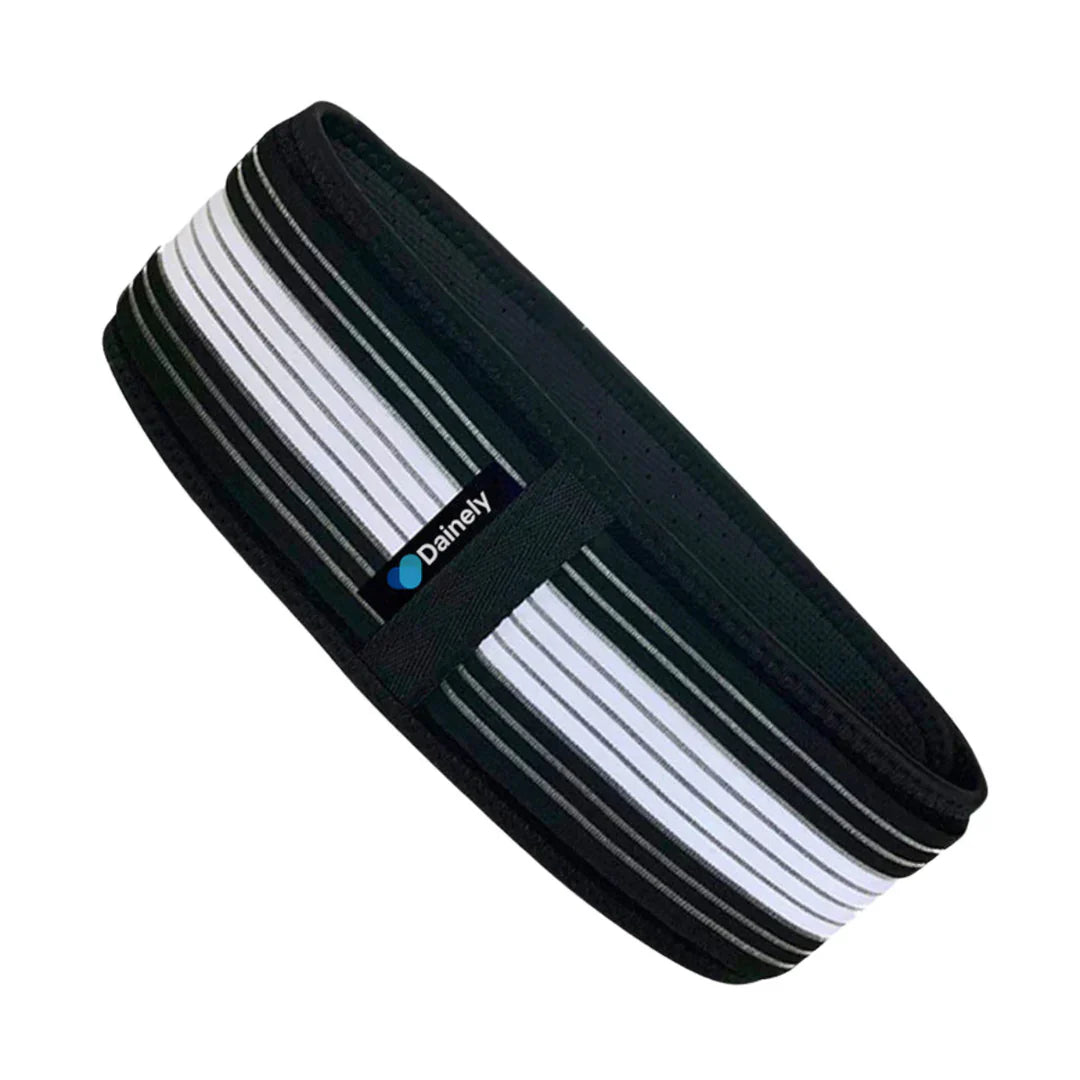 "Ergonomischer Rückenstützgürtel, diskret unter Kleidung, atmungsaktiv, verstellbare Kompression, für Komfort und Mobilität."