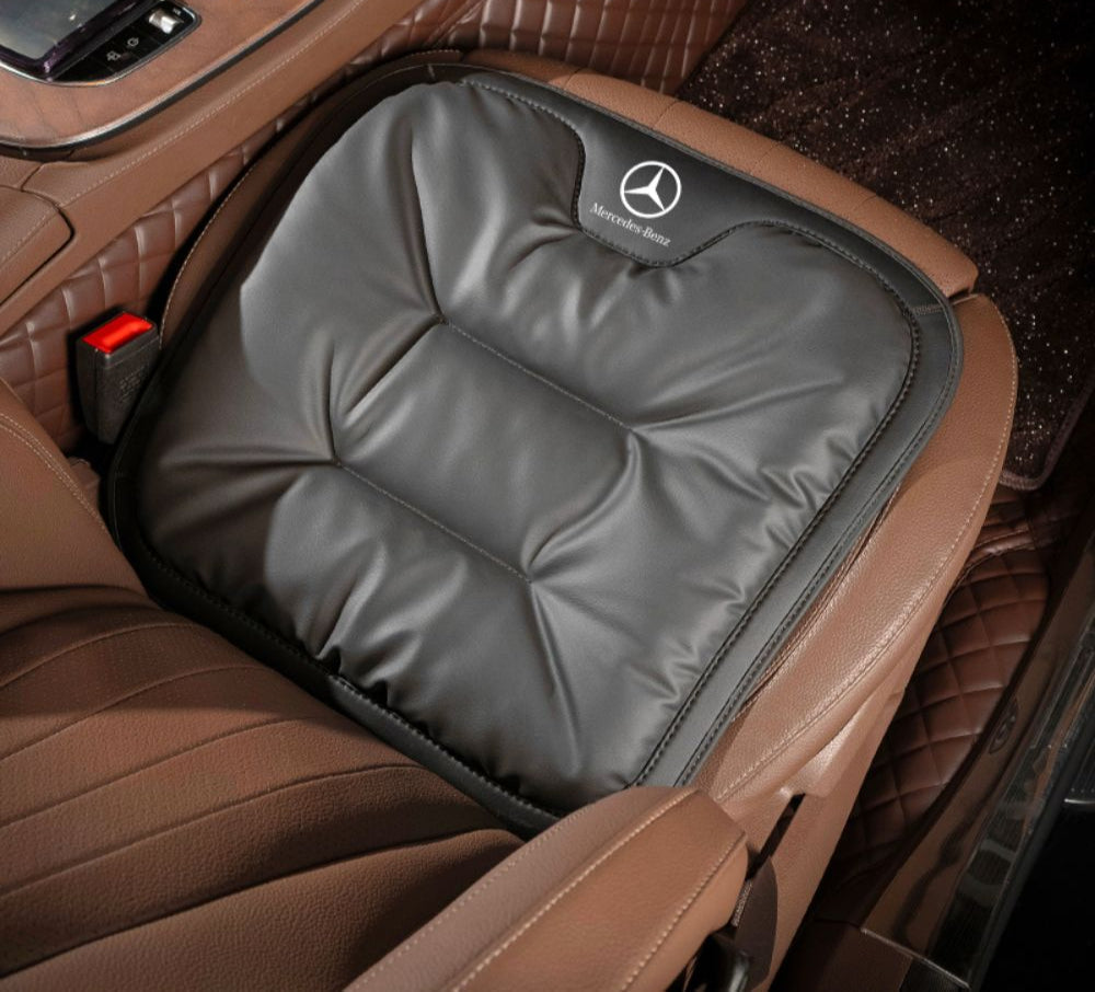 "Ergonomisches Velario Autositzkissen, grau, atmungsaktives Textil, optimale Rückenunterstützung für bequemes Fahren."