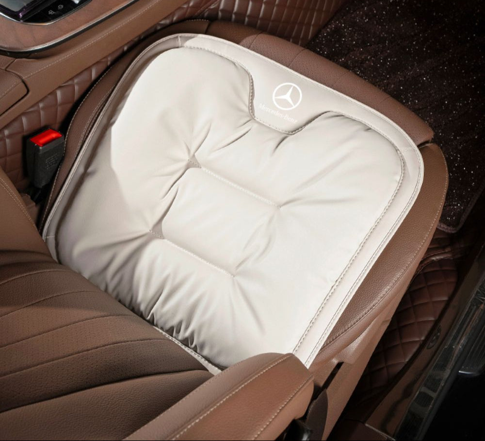 "Ergonomisches Velario Autositzkissen, grau, atmungsaktives Textil, optimale Rückenunterstützung für bequemes Fahren."