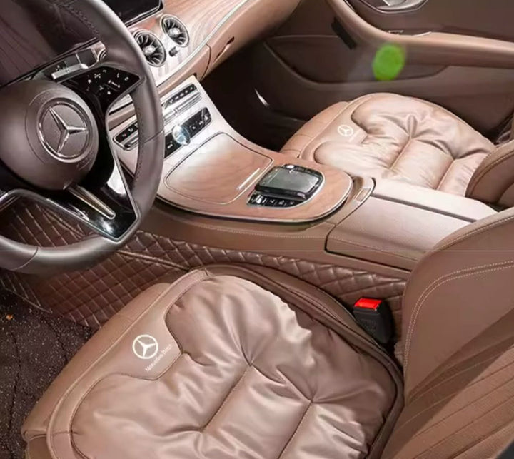 "Ergonomisches Velario Autositzkissen, grau, atmungsaktives Textil, optimale Rückenunterstützung für bequemes Fahren."