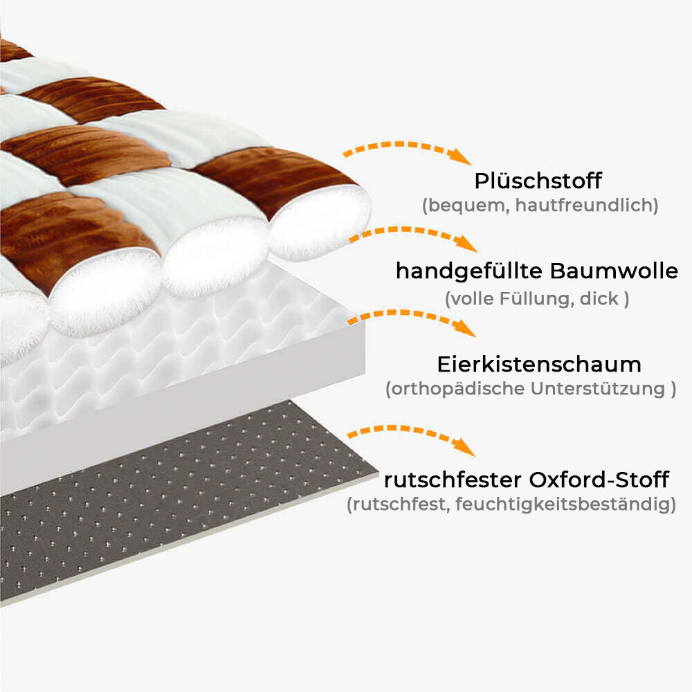 "Extragroßes orthopädisches Hundesofa im Vintage-Schachbrett-Design für maximalen Komfort und Stil"