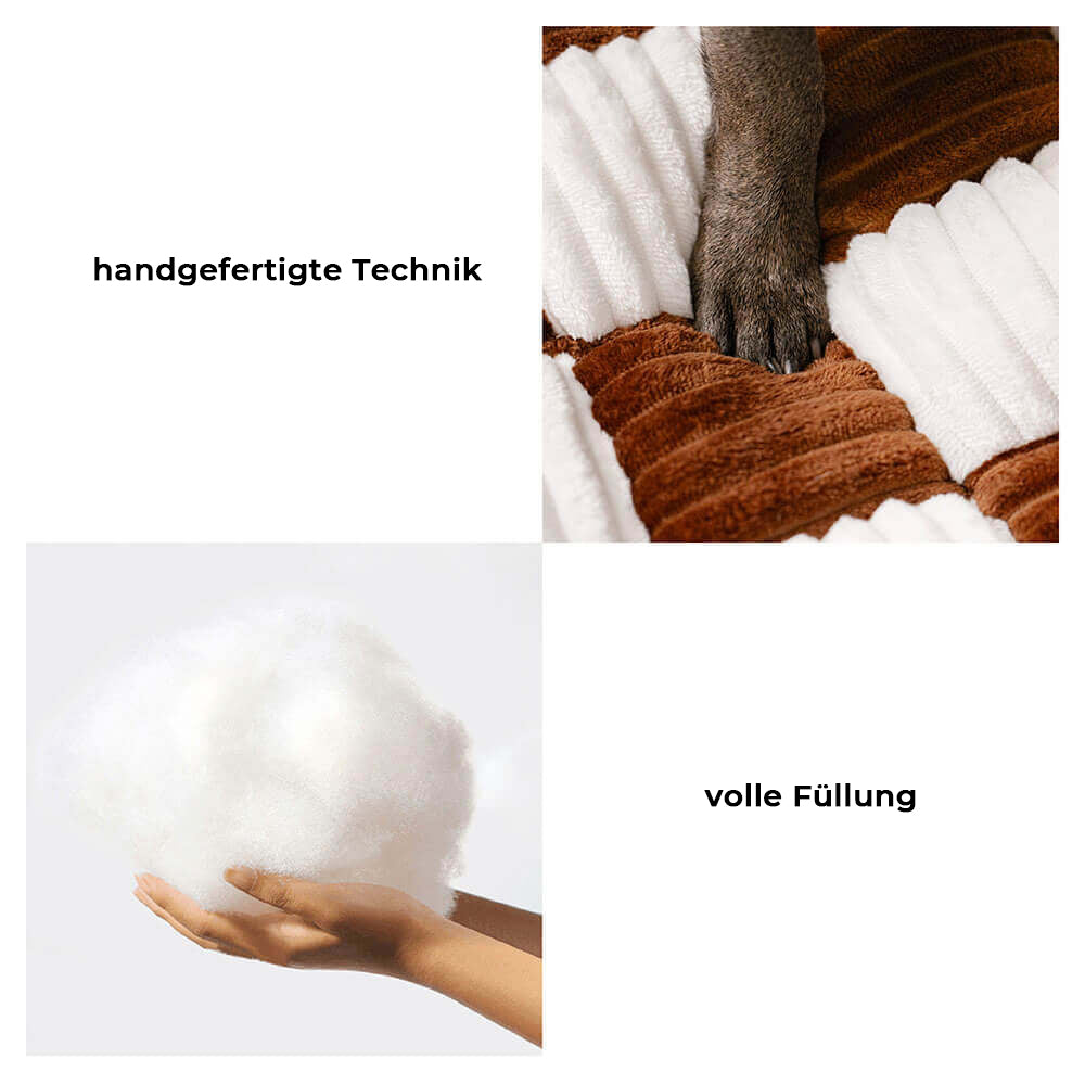 "Extragroßes orthopädisches Hundesofa im Vintage-Schachbrett-Design für maximalen Komfort und Stil"