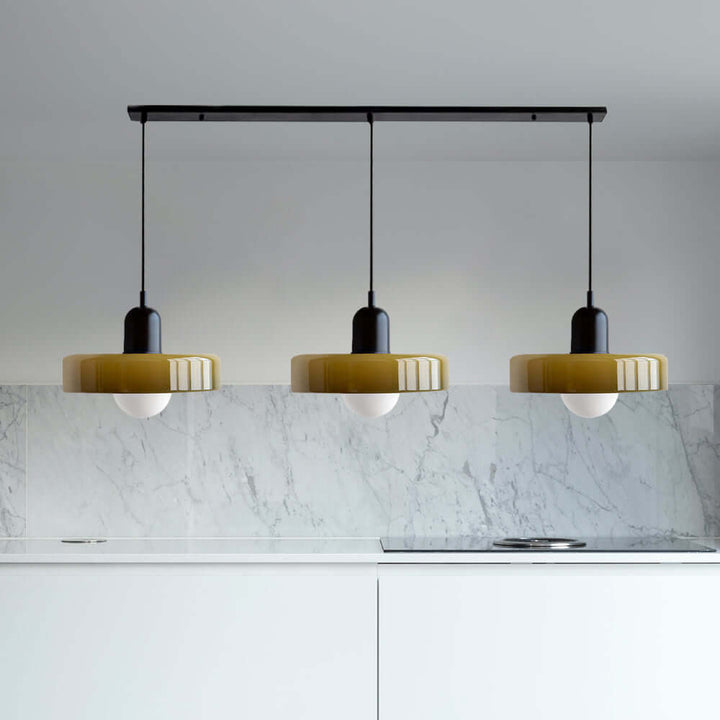 Lampe suspendue Bauhaus à 3 têtes