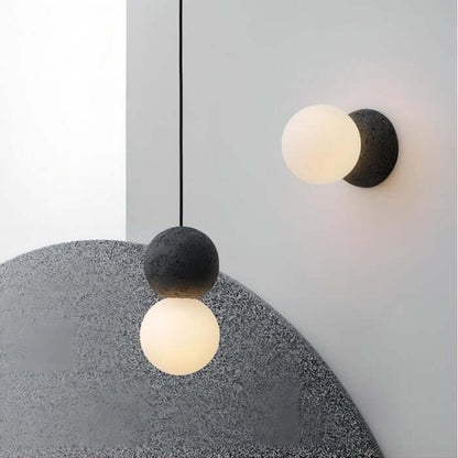 Hängeleuchte Zement & Glas Designleuchte
