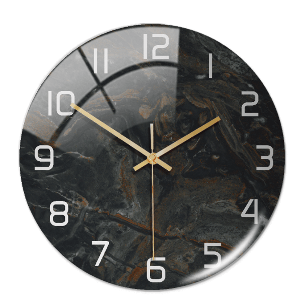 Horloge murale élégante aspect marbre 30 cm
