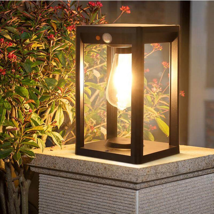 Solar-Säulenlampe mit Bewegungsmelder