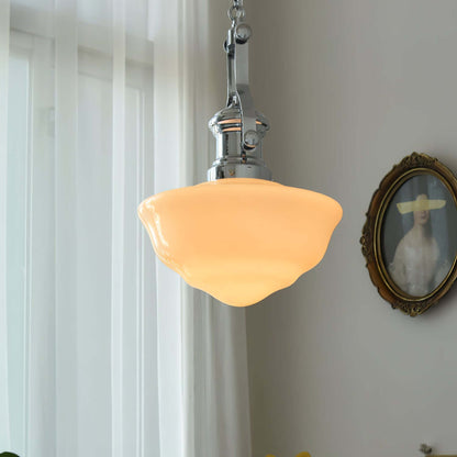 Elegante Hängeleuchte Glas & Metall