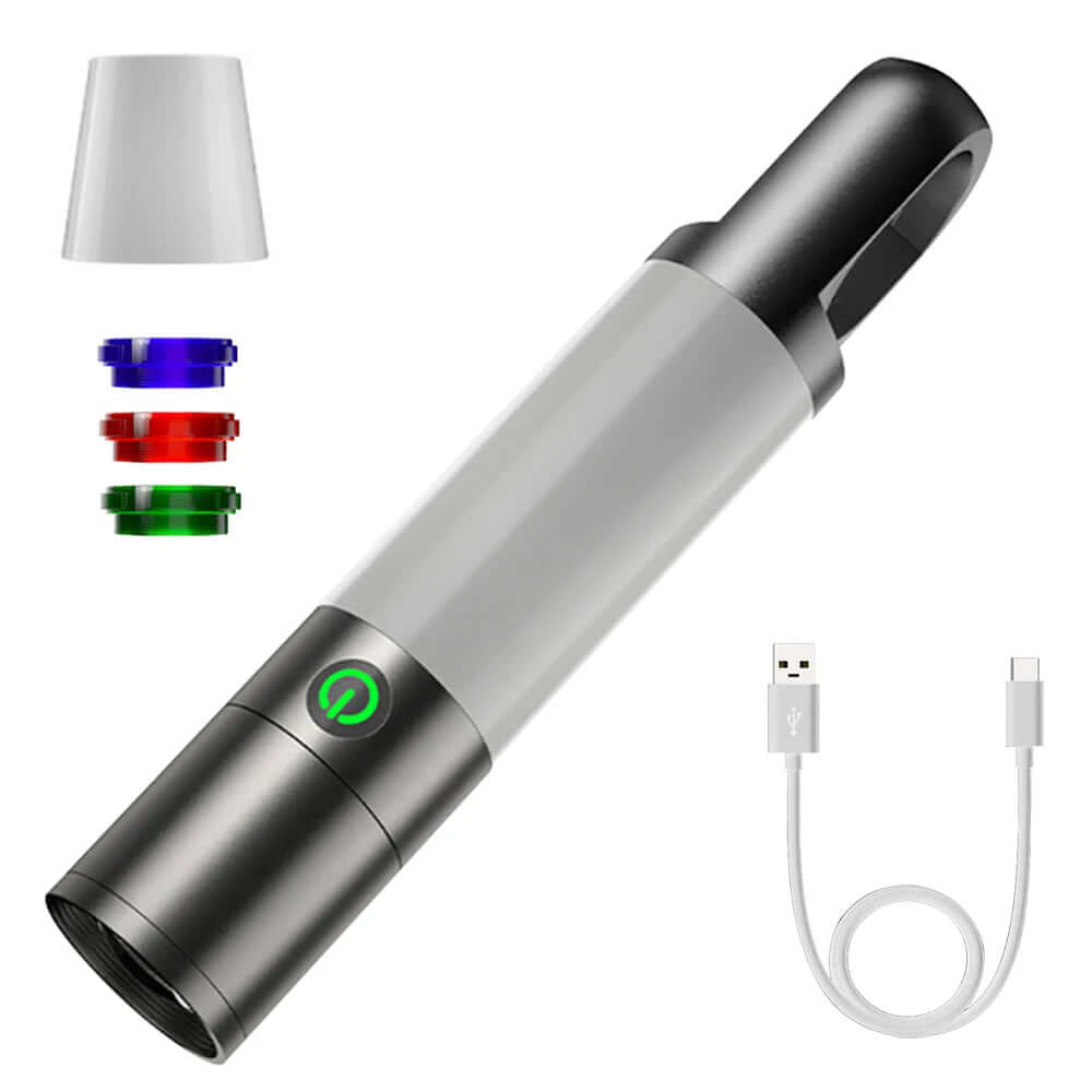 LED Taschenlampe, 1000 Lumen, 4 Modi, USB-C
