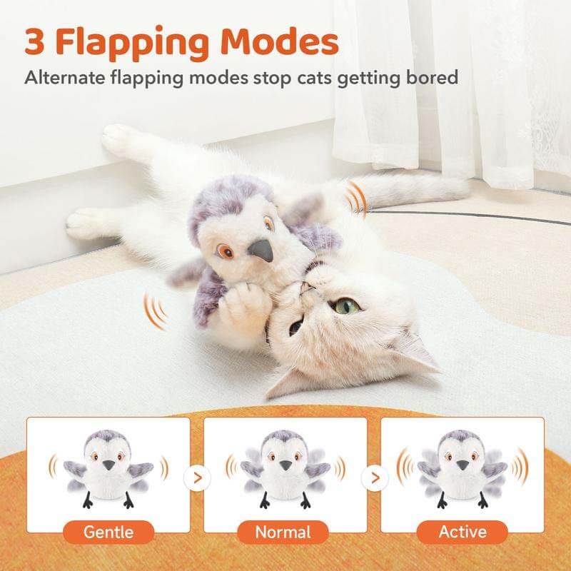 Jouet interactif pour chat oiseau avec sons