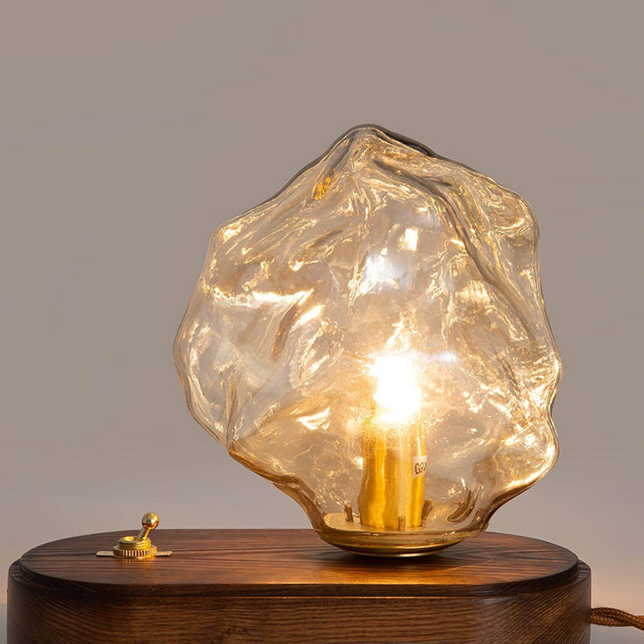 Lampe de table en verre Ice Stone Design