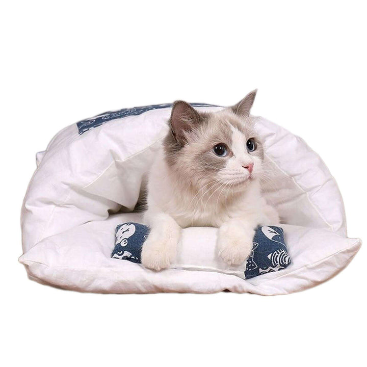 Sac de couchage pour chat en peluche pour des nuits douillettes
