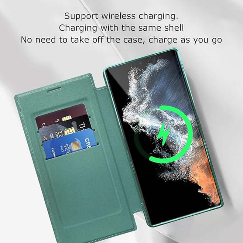 Étui de téléphone en cuir avec fente pour carte