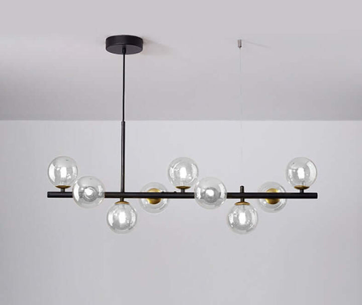 Suspension de table à manger luxueuse en verre