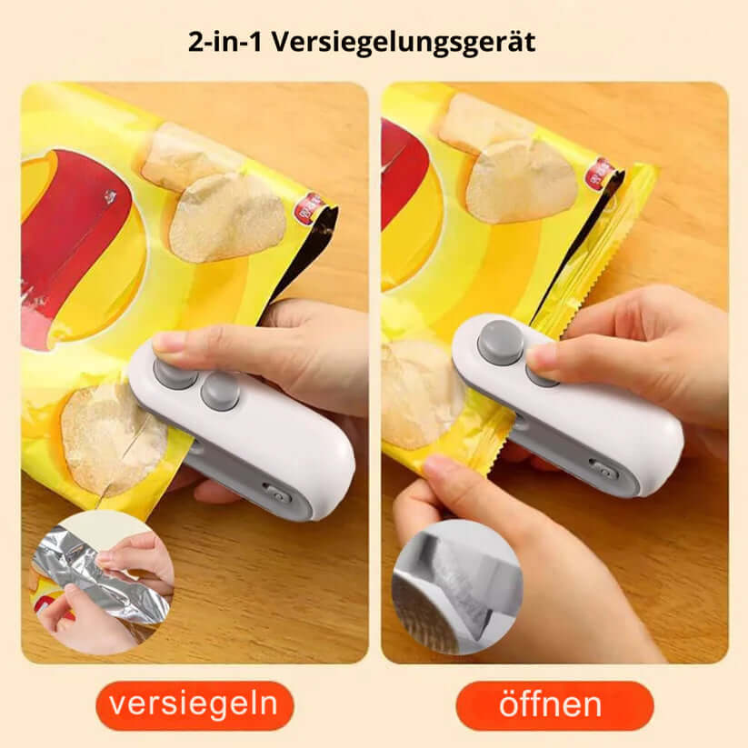 Mini-Lebensmittelversiegler 2in1 - Frisch & Praktisch