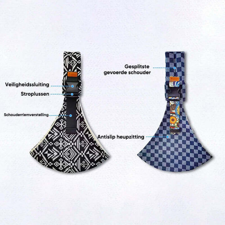 Porte-bébé ergonomique avec bretelles réglables