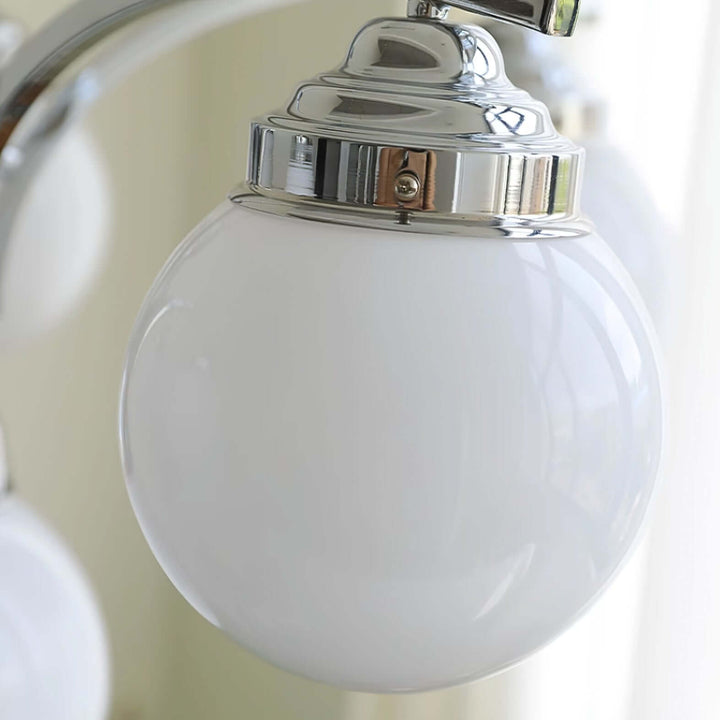 Runder Retro-Kronleuchter aus Glas