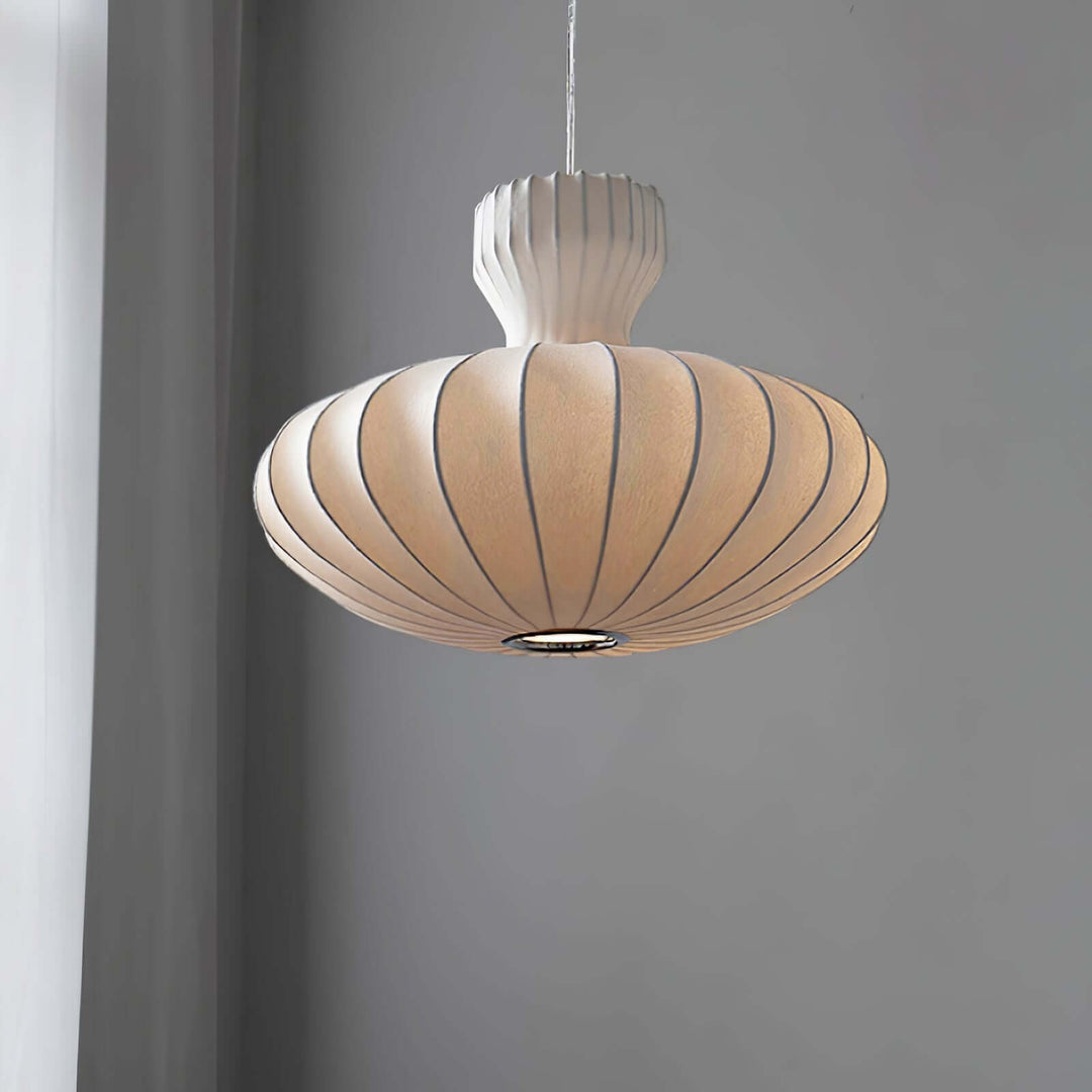 Seiden Pendelleuchte, Vintage Design, 3 Größen