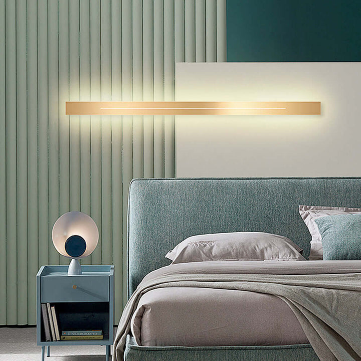 Moderne LED Wandleuchte Gold Schwarz Innen