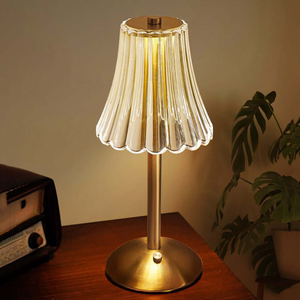 Lampe de table LED rétro rechargeable par USB à intensité variable