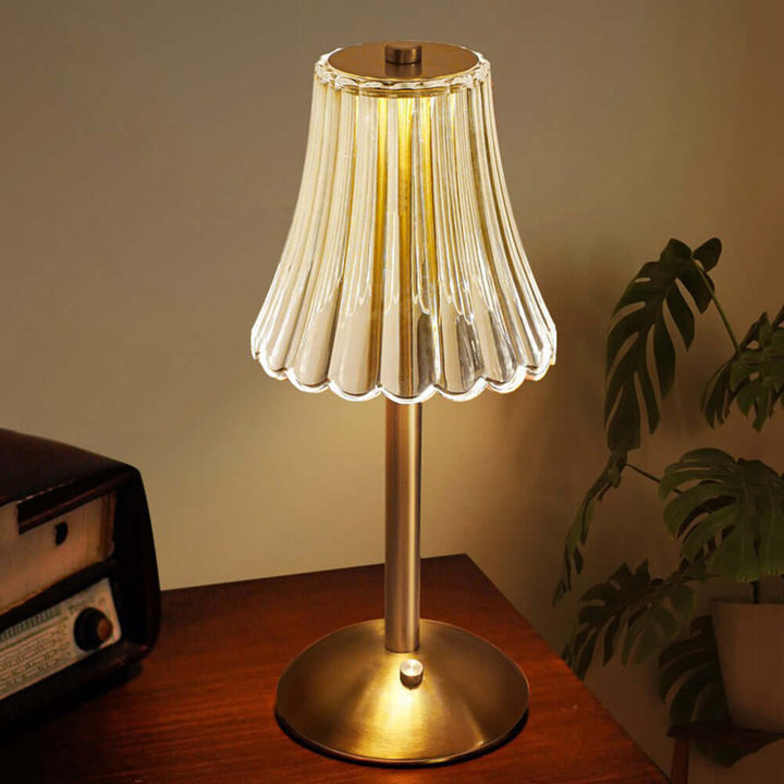 Lampe de table LED rétro rechargeable par USB à intensité variable