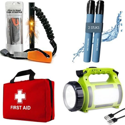 4-in-1 Notfallset Outdoor & Camping
