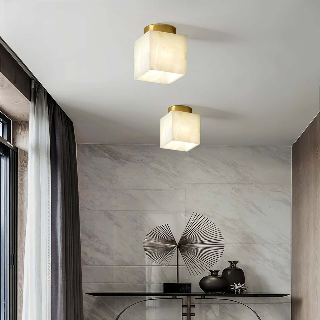 Mond Alabaster Deckenleuchte, Modern LED, 15cm